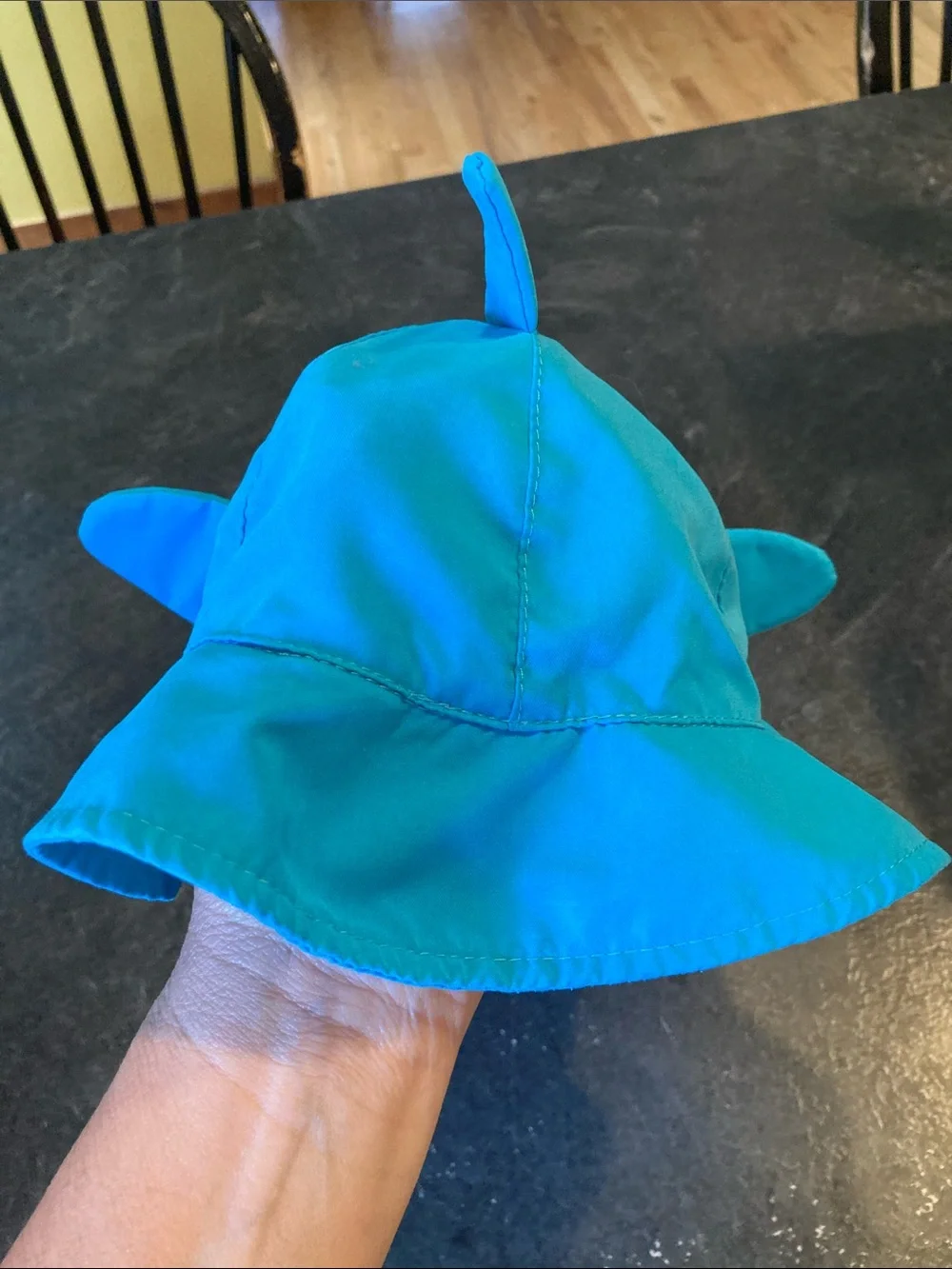 Kids Zoocchino UPF 50+ blue shark sun hat size 6-12 months